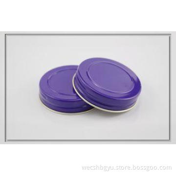 purple aluminium bottle cap with PE foam liner , D52H12.5mm